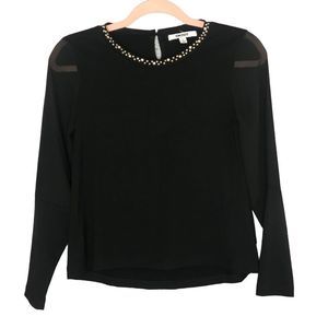 DKNY Girls Black Long Sleeve w/ Sheer arm Cutouts